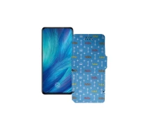 Купить - чехол для смартфона  Чехол-книга из экокожи для телефона Vivo X27 Фэшн голубой