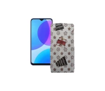 Купить - чехол для смартфона  Чехол-флип из экокожи для телефона Vivo U3 Луи-Витон-белый