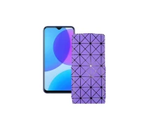 Купить - чехол для смартфона  Чехол-флип из экокожи для телефона Vivo U3 Фиолетовый ромб