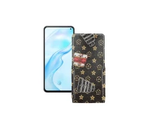 Купить - чехол для смартфона  Чехол-флип из экокожи для телефона Vivo X30 Луи-Витон-коричневый