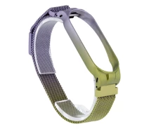 Купить - аксессуар к смарт-чсасам  Ремешок Milanese Loop Gradient для Xiaomi Mi Band 5, Lilac Green