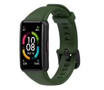 Купить - аксессуар к смарт-чсасам  Ремешок Silicone для Huawei Band 6 зелёный
