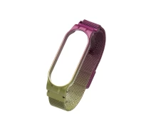 Купить - аксессуар к смарт-чсасам  Ремешок Milanese Loop Gradient для Xiaomi Mi Band 5, 33, Purple-green