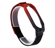 Купить - аксессуар к смарт-чсасам  Ремешок Milanese Loop Gradient для Xiaomi Mi Band 5, Red-Black