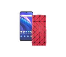 Купить - чехол для смартфона  Чехол-флип из экокожи для телефона Cubot P80 Красный ромб