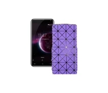 Купить - чехол для смартфона  Чехол-флип из экокожи для телефона Cubot Magic Фиолетовый ромб
