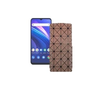 Купить - чехол для смартфона  Чехол-флип из экокожи для телефона Cubot P80 Коричневый ромб