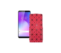Купить - чехол для смартфона  Чехол-флип из экокожи для телефона Cubot Power Красный ромб