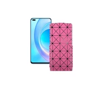 Купить - чехол для смартфона  Чехол-флип из экокожи для телефона Honor 50 Lite Розовый ромб