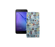 Купить - чехол для смартфона  Чехол-флип из экокожи для телефона Honor 6A Pro Круги-цветные
