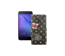 Купить - чехол для смартфона  Чехол-флип из экокожи для телефона Honor 6A Pro Луи-Витон-коричневый