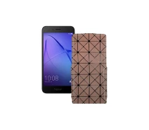 Купить - чехол для смартфона  Чехол-флип из экокожи для телефона Honor 6A Pro Коричневый ромб