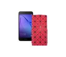 Купить - чехол для смартфона  Чехол-флип из экокожи для телефона Honor 6A Pro Красный ромб