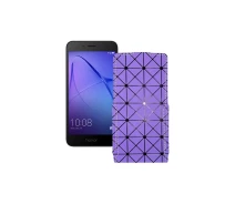 Купить - чехол для смартфона  Чехол-флип из экокожи для телефона Honor 6A Pro Фиолетовый ромб
