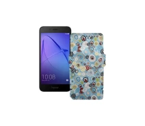 Купить - чехол для смартфона  Чехол-книга из экокожи для телефона Honor 6A Pro Круги-цветные