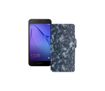 Купить - чехол для смартфона  Чехол-книга из экокожи для телефона Honor 6A Pro Хаки-синий
