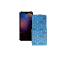Купить - чехол для смартфона  Чехол-флип из экокожи для телефона Hotwav Cyber ​​13 Pro Фэшн голубой