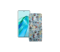 Купить - чехол для смартфона  Чехол-флип из экокожи для телефона Honor X9a Круги-цветные