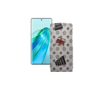Купить - чехол для смартфона  Чехол-флип из экокожи для телефона Honor X9a Луи-Витон-белый