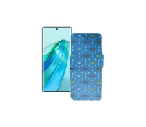 Купить - чехол для смартфона  Чехол-книга из экокожи для телефона Honor X9a Фэшн голубой