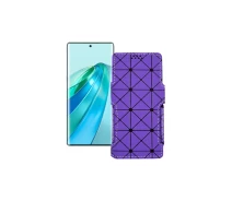 Купить - чехол для смартфона  Чехол-книга из экокожи для телефона Honor X9a Фиолетовый ромб