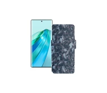 Купить - чехол для смартфона  Чехол-книга из экокожи для телефона Honor X9a Хаки-синий