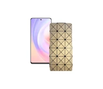 Купить - чехол для смартфона  Чехол-флип из экокожи для телефона Honor X40i Золотой ромб