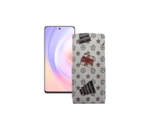 Купить - чехол для смартфона  Чехол-флип из экокожи для телефона Honor X40i Луи-Витон-белый