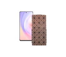 Купить - чехол для смартфона  Чехол-флип из экокожи для телефона Honor X40i Коричневый ромб