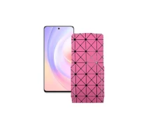 Купить - чехол для смартфона  Чехол-флип из экокожи для телефона Honor X40i Розовый ромб