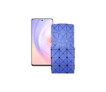 Купить - чехол для смартфона  Чехол-флип из экокожи для телефона Honor X40i Синий ромб