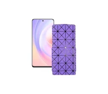Купить - чехол для смартфона  Чехол-флип из экокожи для телефона Honor X40i Фиолетовый ромб