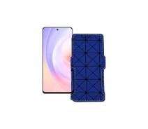 Купить - чехол для смартфона  Чехол-книга из экокожи для телефона Honor X40i Синий ромб