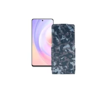 Купить - чехол для смартфона  Чехол-флип из экокожи для телефона Honor X40i Хаки-синий
