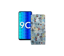Купить - чехол для смартфона  Чехол-флип из экокожи для телефона Honor 9c Круги-цветные