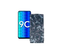 Купить - чехол для смартфона  Чехол-флип из экокожи для телефона Honor 9c Хаки-синий
