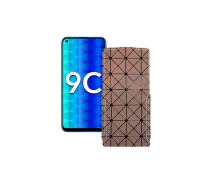 Купить - чехол для смартфона  Чехол-флип из экокожи для телефона Honor 9c Коричневый ромб