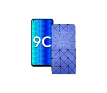 Купить - чехол для смартфона  Чехол-флип из экокожи для телефона Honor 9c Синий ромб