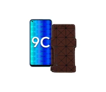 Купить - чехол для смартфона  Чехол-книга из экокожи для телефона Honor 9c Коричневый ромб