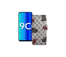 Купить - чехол для смартфона  Чехол-книга из экокожи для телефона Honor 9c Луи-Витон-белый