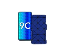 Купить - чехол для смартфона  Чехол-книга из экокожи для телефона Honor 9c Синий ромб