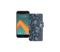 Купить - чехол для смартфона  Чехол-книга из экокожи для телефона HTC 10 Хаки-синий