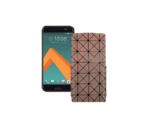 Купить - чехол для смартфона  Чехол-флип из экокожи для телефона HTC 10 Коричневый ромб
