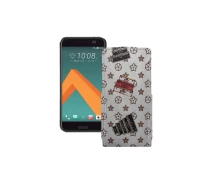 Купить - чехол для смартфона  Чехол-флип из экокожи для телефона HTC 10 Луи-Витон-белый