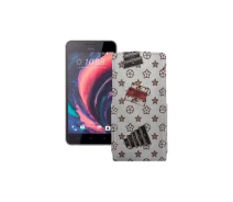 Купить - чехол для смартфона  Чехол-флип из экокожи для телефона HTC Desire 10 pro Луи-Витон-белый