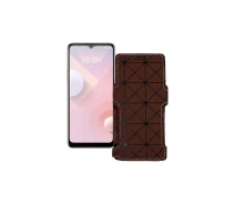 Купить - чехол для смартфона  Чехол-книга из экокожи для телефона HTC Desire 20 Plus Коричневый ромб
