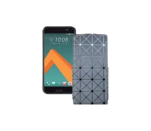 Купить - чехол для смартфона  Чехол-флип из экокожи для телефона HTC 10 Серый ромб