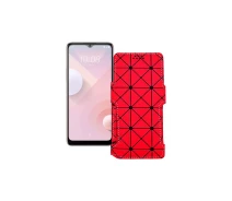 Купить - чехол для смартфона  Чехол-книга из экокожи для телефона HTC Desire 20 Plus Красный ромб