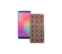Купить - чехол для смартфона  Чехол-флип из экокожи для телефона Honor View 10 Коричневый ромб