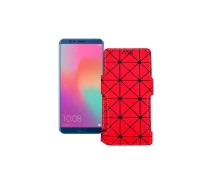Купить - чехол для смартфона  Чехол-книга из экокожи для телефона Honor View 10 Красный ромб